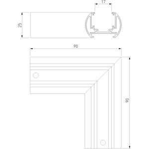 Соединитель угловой Slim Magnetic 85135/00