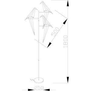 Торшер Birds V3075-3FL