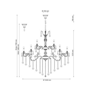 Подвесная люстра Barletta BARLETTA 122.16.8.6 antique