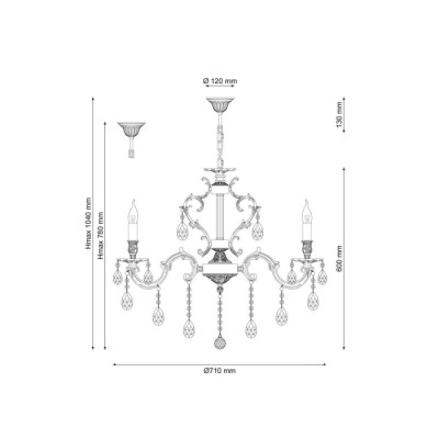 Подвесная люстра Barletta BARLETTA 1730.8 cream white