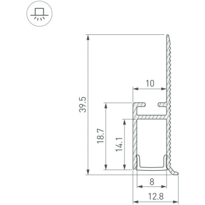 Профиль для светодиодной ленты FANTOM-BENT 043692