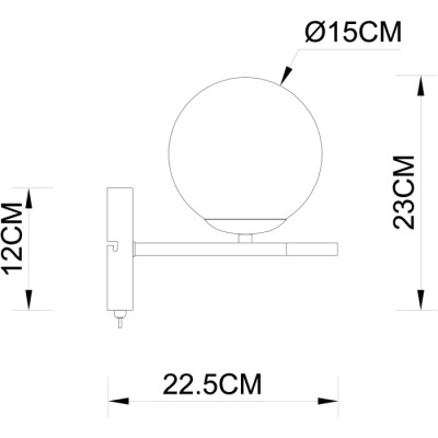 Бра Alcor A2224AP-1BK