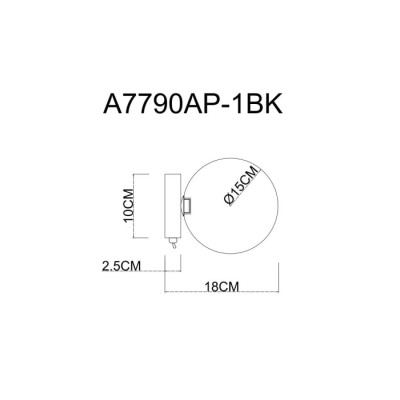 Бра Vincent A7790AP-1BK