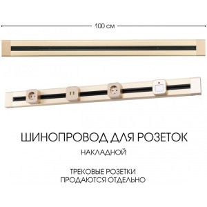 Электроустановочный шинопровод Am-track-sockets 382301TO/100 Gold