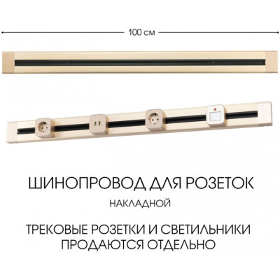 Электроустановочный шинопровод Am-track-sockets 382301TO/100 Gold